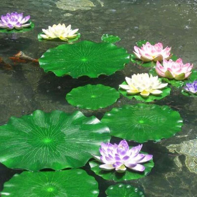 Aquarium Plant Substrate - 2026 Artificial Water Lily Lotus Leaf